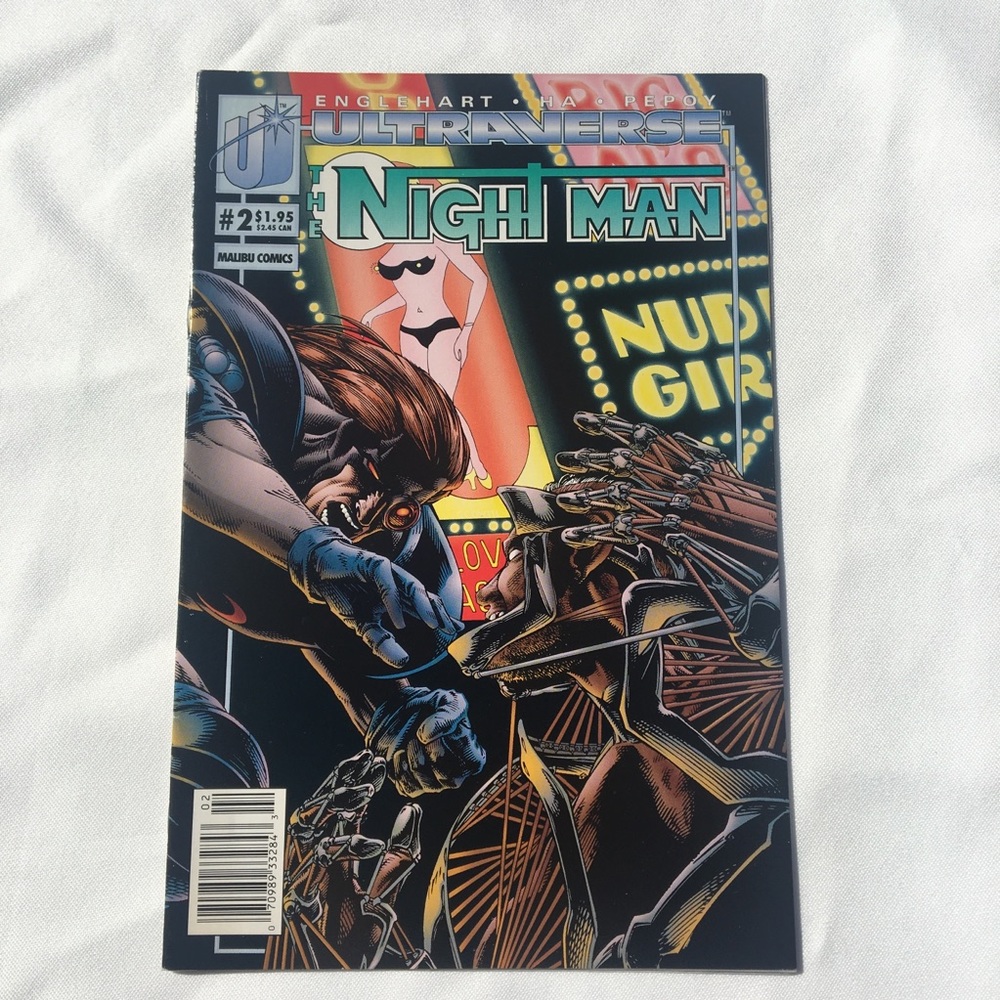 Night Man Comic Book No. 2, Nov '93 Malibu Comics Vintage